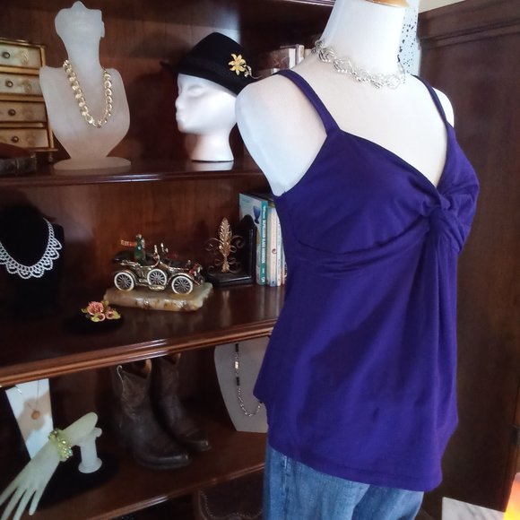 Ann Taylor Purple Summer Top, Sz Large, NWOT - Picture 11 of 16